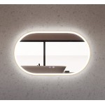 Oval 01 Led Mirror With Brushed Gold Framed 1200 * 700